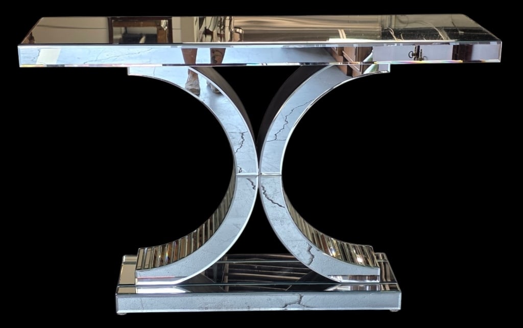 Art Deco Mirrored Console Table - 4