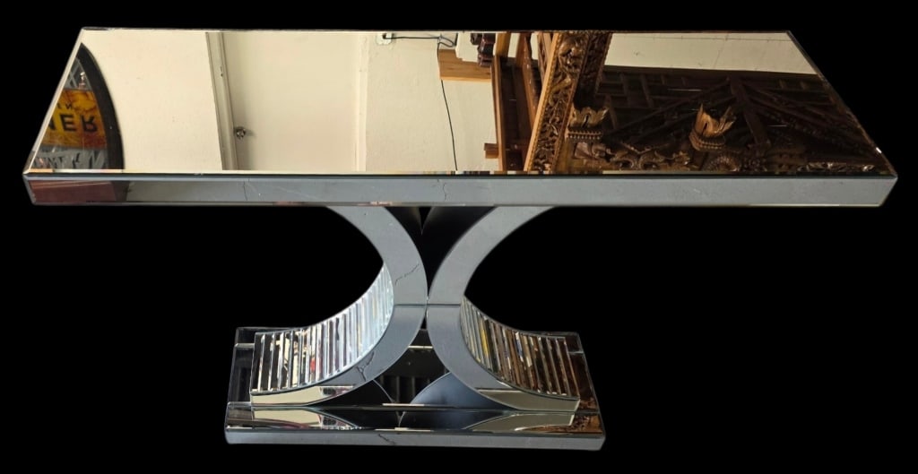 Art Deco Mirrored Console Table - 6