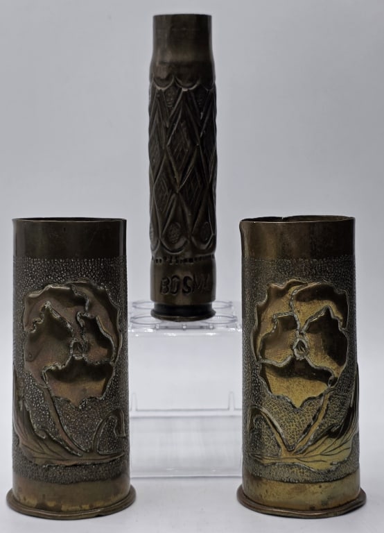 Collection of Small WW1 Era Trench Art Vases (1 of 11)