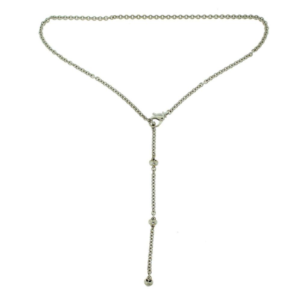 Bvlgari Long Lobster Clasp Rope Necklace in White Gold,: This is a gorgeous long rope chain necklace designed by Bvlgari set in solid 18k white gold. The length is 19.5 inches and can be worn for any size neck or at any length. Do you have a similar item? C