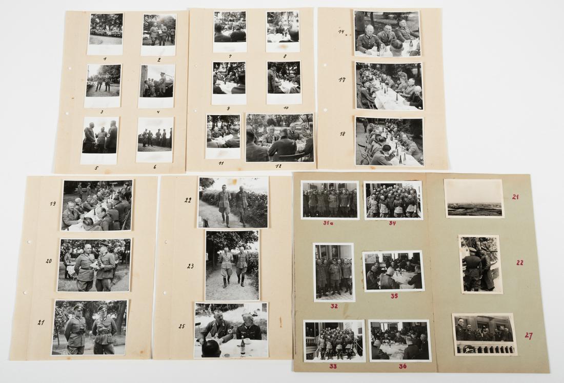 WWII NAZI GERMAN GENERALS (34): Lot of 34 original b/w photographs of German WWII officers, generals, SA leaders, Robert Wagner, (Gauleiter Baden-Alsace) features prominently, possibly around the time of the occupation of Alsace no