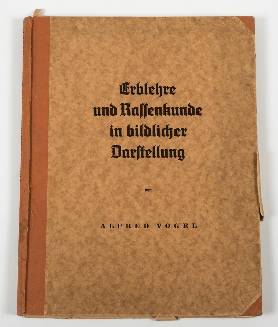 GERMAN ANTI-SEMITIC RACE AND HEREDITY TEACHING AID: GERMAN ANTI-SEMITIC RACE AND HEREDITY TEACHING AID Partial propagandistic anti-Semitic German high school teaching aid, 'Erblehre und Rassenkunde in bildlicher Dartstellung' ('Pictorial Representation