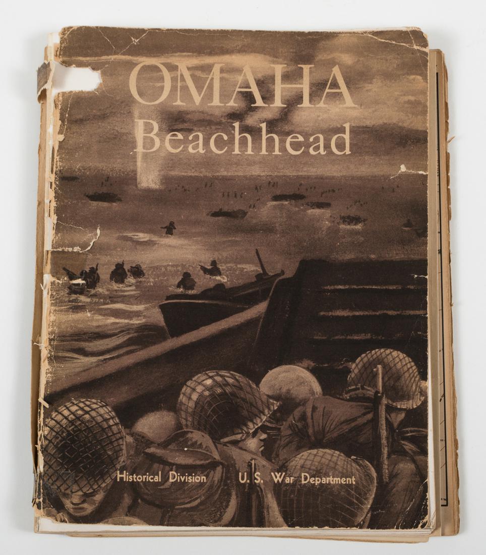 GEN. WILLIAM H. SANDS' PERSONAL COPY OF 'OMAHA: Maj. Gen. William Hamilton Sands, Jr. (1941 - 1945) Commanding Officer Artillery, 29th Infantry Division (Northwestern Europe). His personal copy, stamped and signed, of 'Omaha Beachhead (6 June - 13 