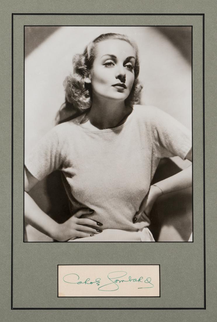 CAROLE LOMBARD: (1908 - 1942) American actress, particularly noted for her energetic, often off-beat roles in screwball comedies, Clark Gable's third wife. In 1999, the American Film Institute ranked Lombard 23rd on 
