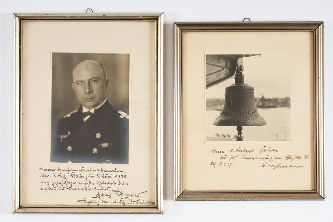 HEINRICH WAGNER REAR ADMIRAL: HEINRICH WAGNER REAR ADMIRAL Konteradmiral Heinrich Wagner (1886 -1950), Director of the Remote-Control-Units (Fernlenkverband) from 1930-1939, presentation photograph to a member of the Fernlenkverba