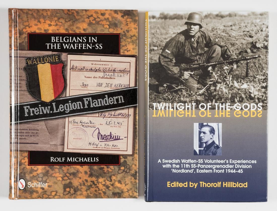 FOREIGN WAFFEN-SS VOLUNTEERS BELGIUM & SWEDEN (2): FOREIGN WAFFEN-SS VOLUNTEERS BELGIUM & SWEDEN (2) Lot of two books about Swedes and Belgians volunteering in the Waffen-SS: 1) TWILIGHT OF THE GODS: A SWEDISH WAFFEN-SS VOLUNTEER'S EXPERIENCES WITH TH