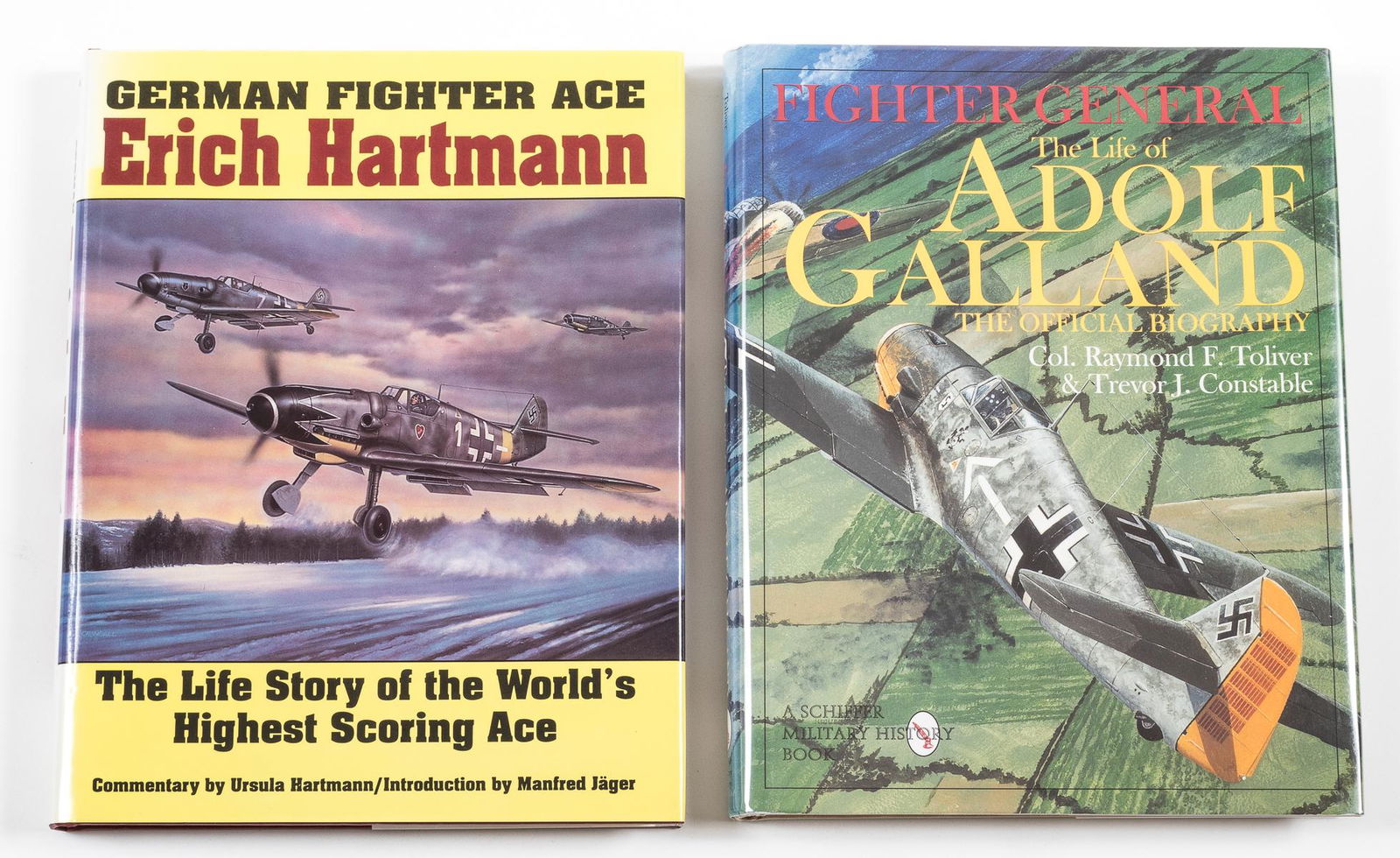 ADOLF GALLAND & ERICH HARTMANN (2): ADOLF GALLAND & ERICH HARTMANN (2)Lot of two books in English about Adolf Galand and Erich Hartmann1) German Fighter Ace Erich Hartmann: The Life Story of the World’s Highest Scoring Ace, Schiffer,