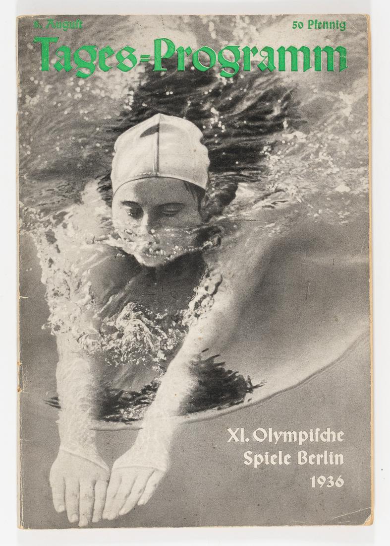 1936 OLYMPIC GAMES DAILY PROGRAM: 1936 OLYMPIC GAMES DAILY PROGRAM TAGES-PROGRAM 'Daily Program' is a detailed booklet that included a daily schedule, score record, teams, and their opponents, two maps of the stadium, for August 8, - 