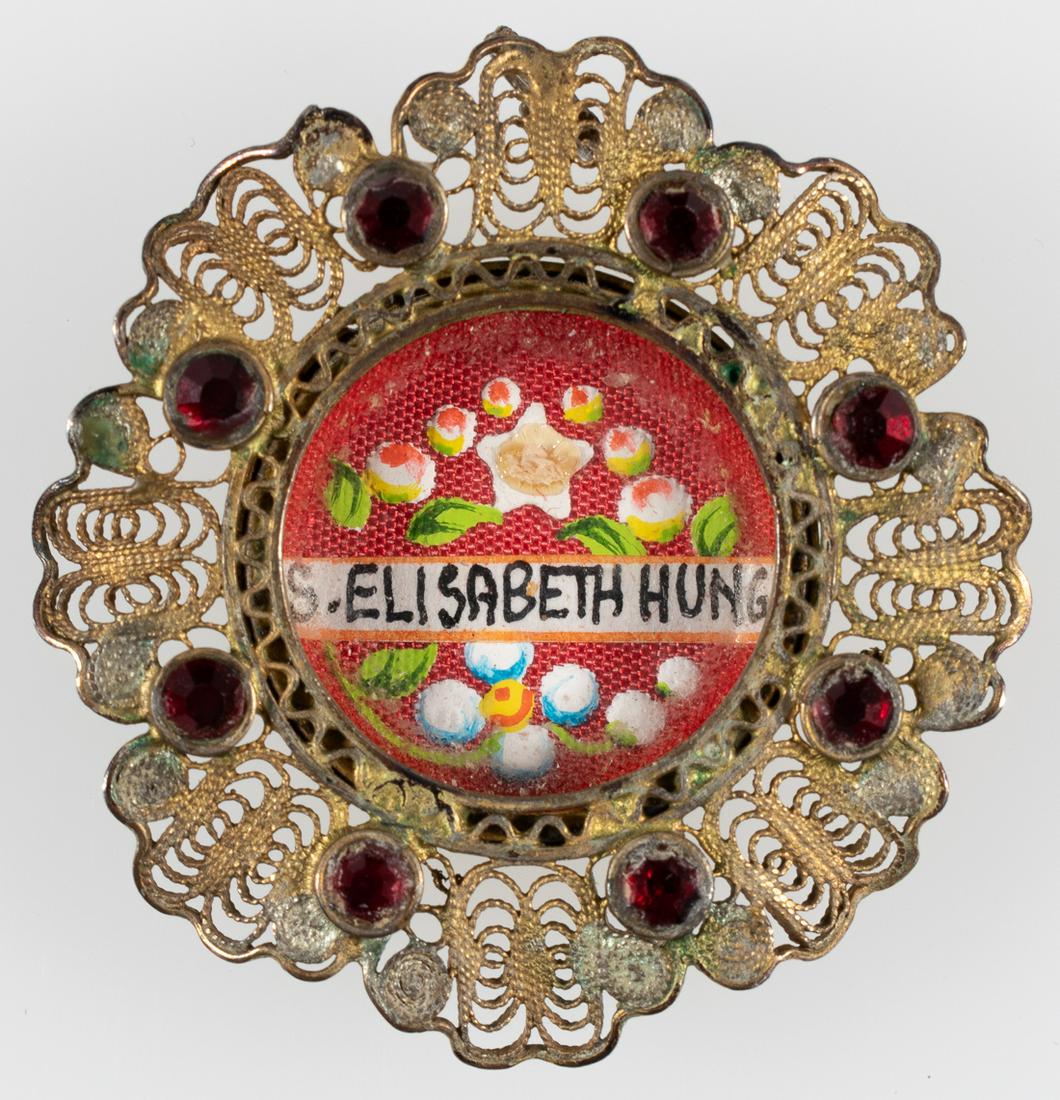 THECA FIRST CLASS RELICS ST. ELIZABETH QUEEN OF HUNGARY: THECA FIRST CLASS RELICS ST. ELIZABETH QUEEN OF HUNGARY Elizabeth of Hungary, T.O.S.F, (1207 - 1231) was a princess of the Kingdom of Hungary, Landgravine of Thuringia, Germany (Heilige Elisabeth von 