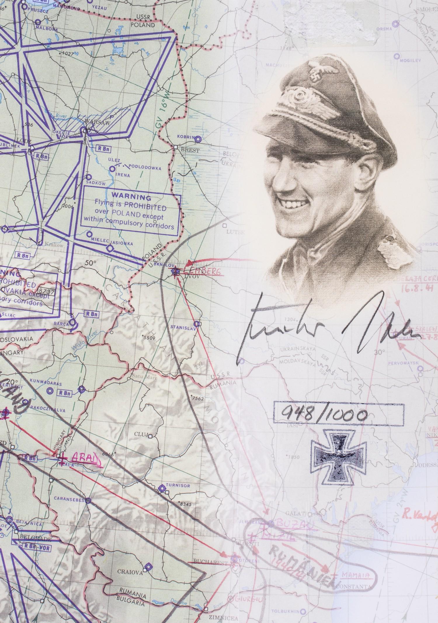 GUNTHER RALL: (1918-2009) German WWII General and fighter ace, third most successful fighter pilot in aviation history with 274 aerial victories and Knight's Cross recipient. Rall's biography 'Gunther Rall - A Memo