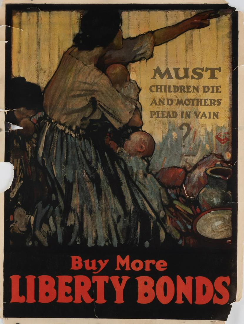 WWI MUST CHILDREN DIE AN D MOTHERS PLEAD IN VAIN POSTER (1 of 1)