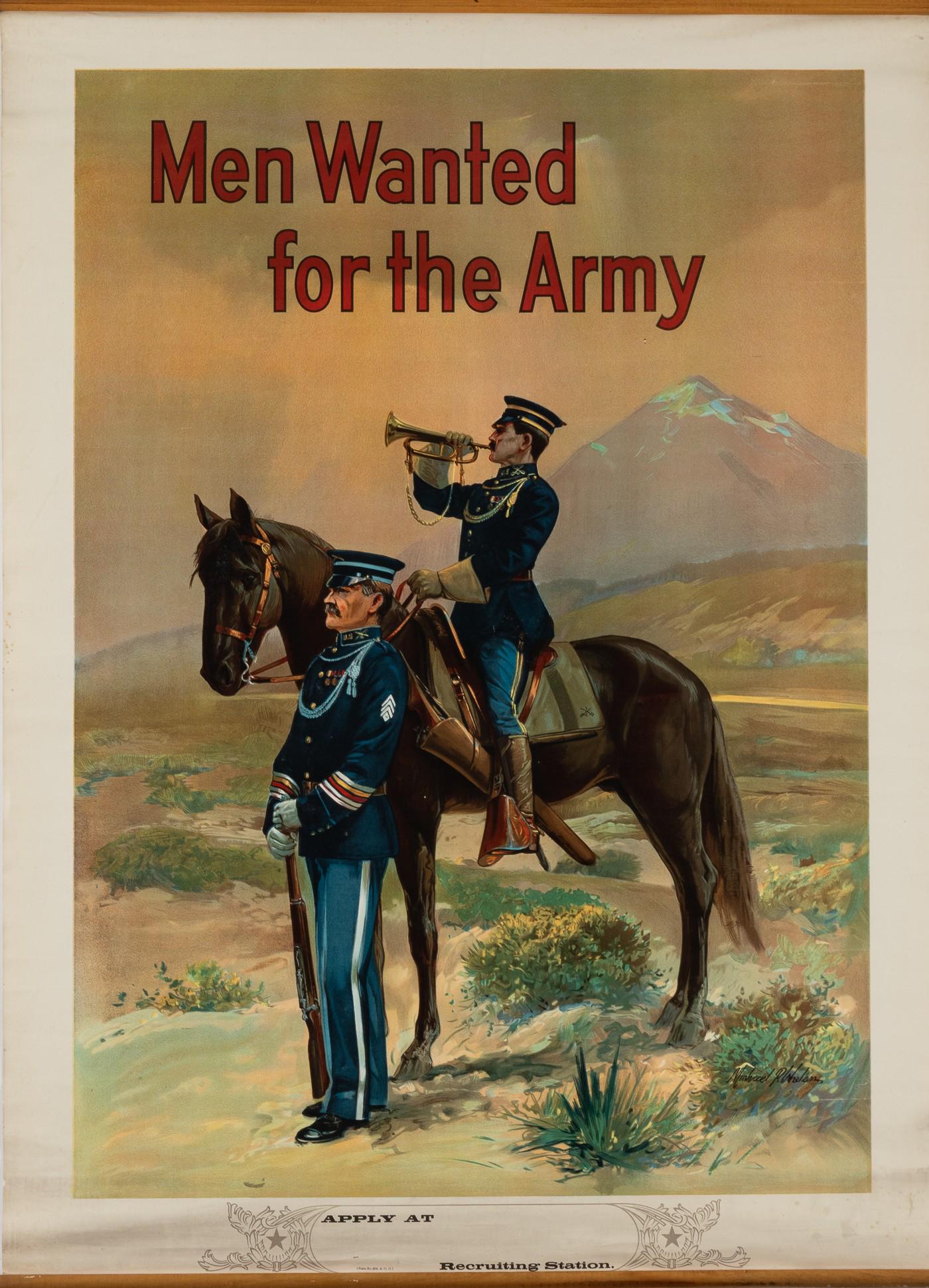 MEN WANTED FOR THE ARMY RECRUITMENT POSTER (1 of 1)