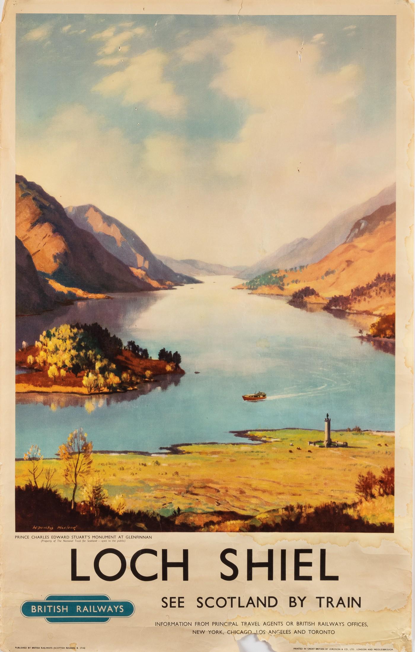 LOCH SHIEL SEE SCOTLAND BY TRAIN TRAVEL POSTER (1 of 1)