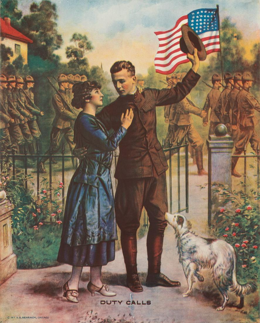 DUTY CALLS POSTER EDGWARD GEORGE RENESCH WWI POSTER (1 of 1)
