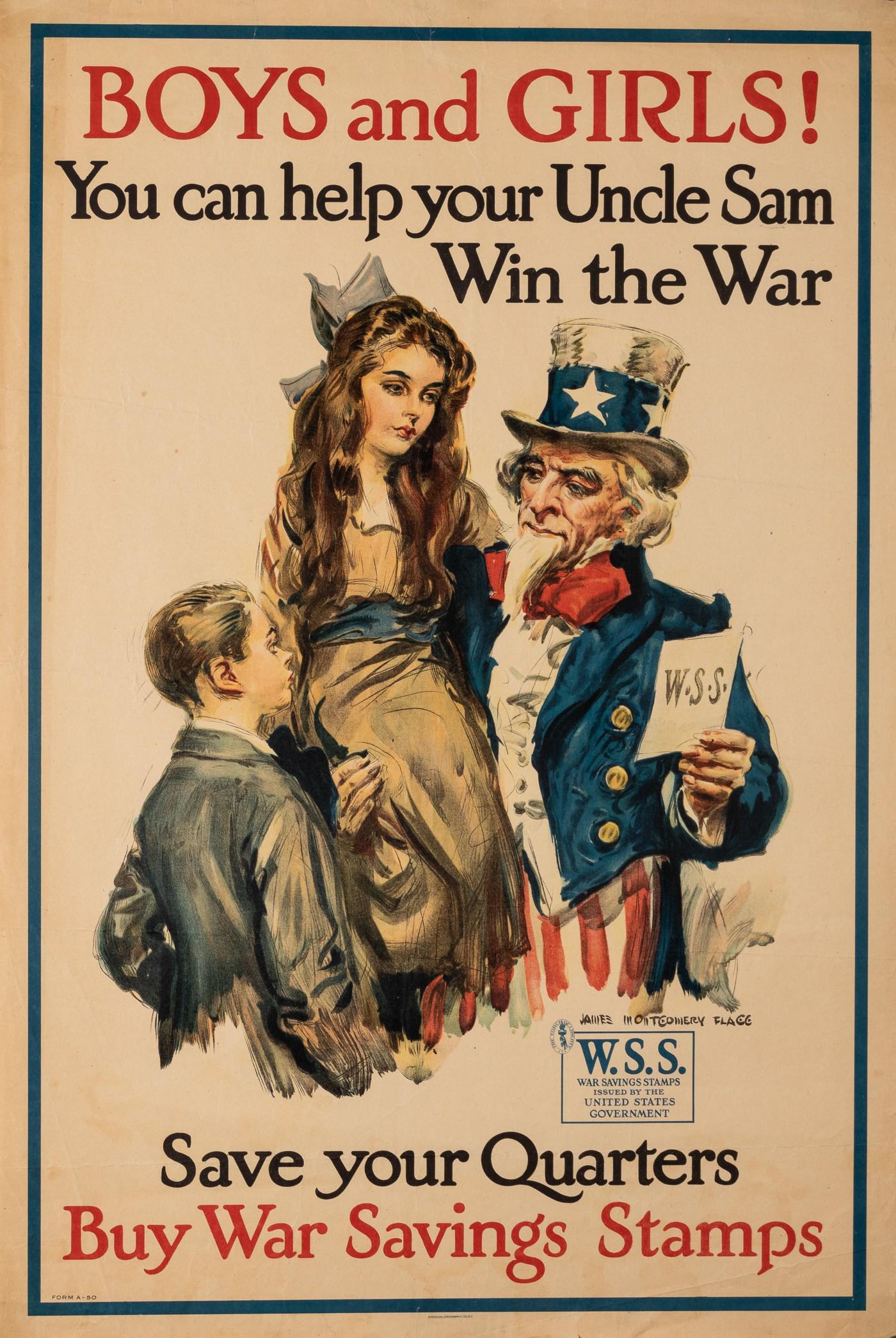 JAMES MONTGOMERY FLAGG UNCLE SAM WSS POSTER (1 of 1)