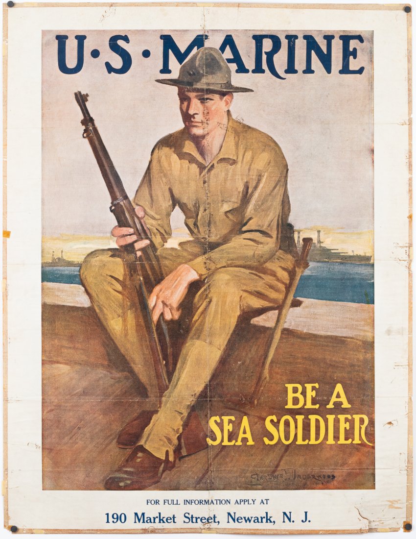 WWI USMC RECRUITMENT POSTER CLARENCE F. UNDERWOOD (1 of 2)