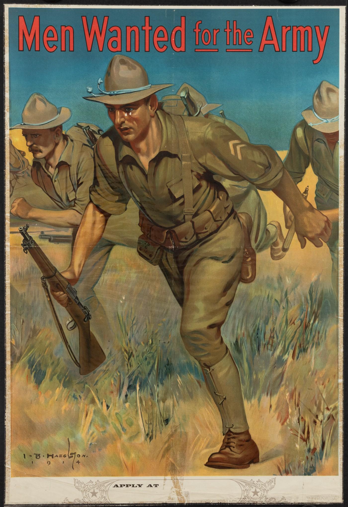 MEN WANTED FOR THE ARMY POSTER WWI POSTER (1 of 1)