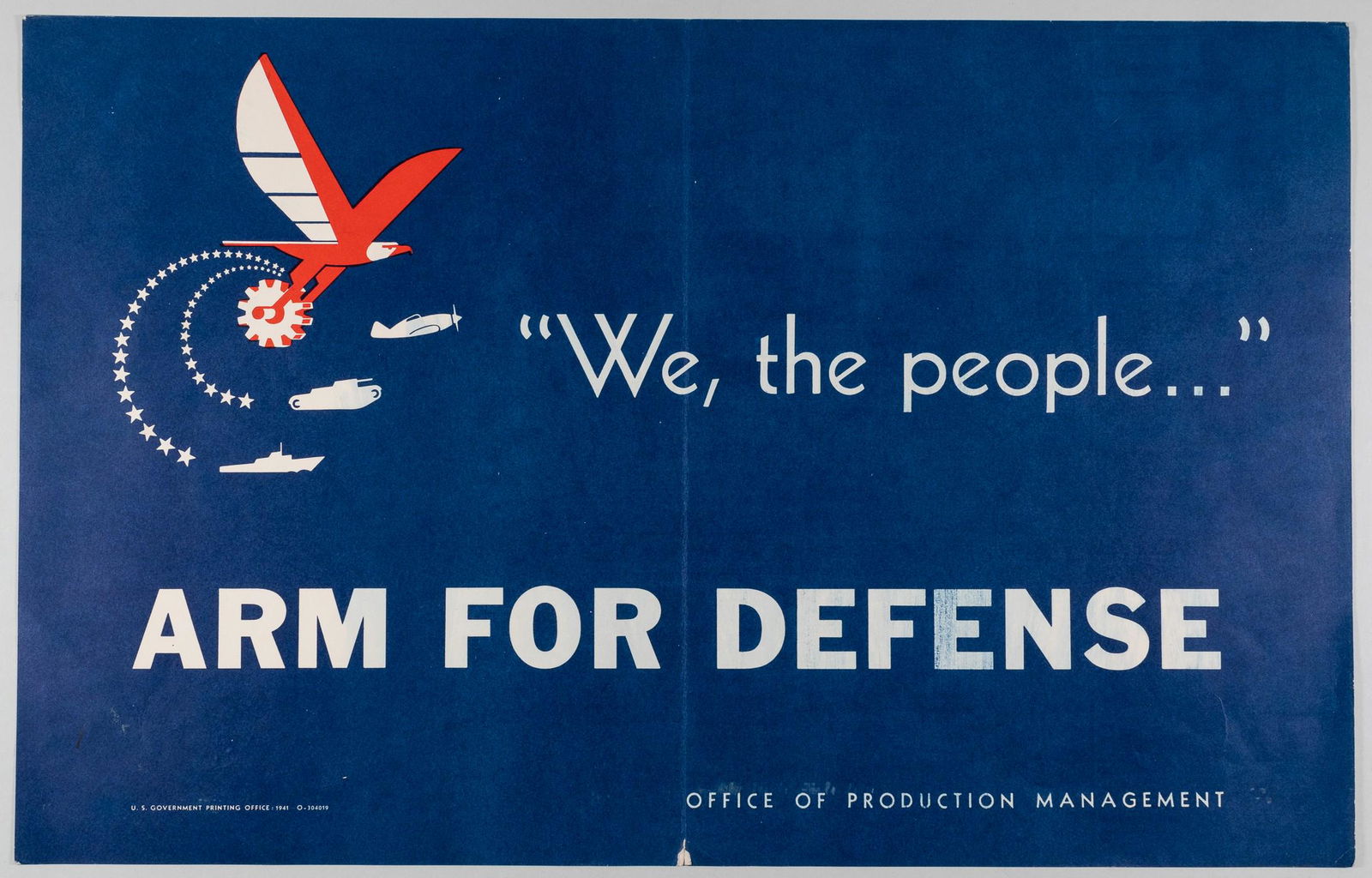 WE THE PEOPLE... ARM FOR DEFENSE WWII WAR PRODUCTION POSTER (1 of 1)