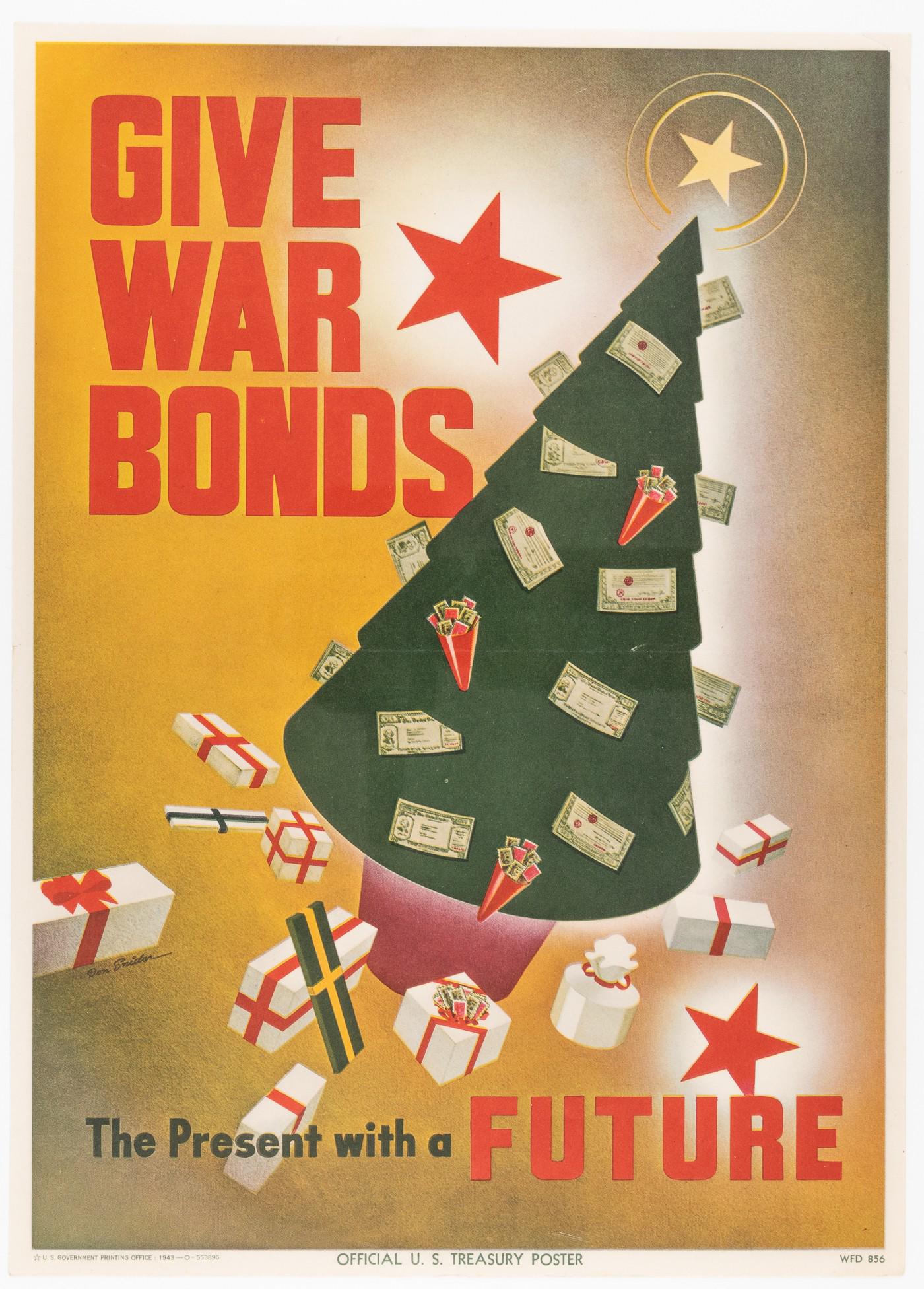 WWII GIVE WAR BONDS POSTER (1 of 1)