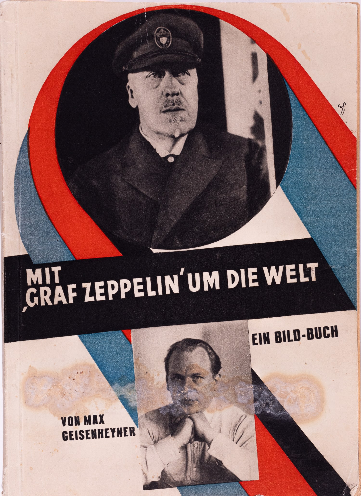 AROUND THE WORLD WITH GRAF ZEPPELIN: German publication 'Around the World with Graf Zeppelin,' published 1929, by Max Geisenheyner. Heavily illustrated with many black-and-white photographs. Max Geisenheyner documented his journey around