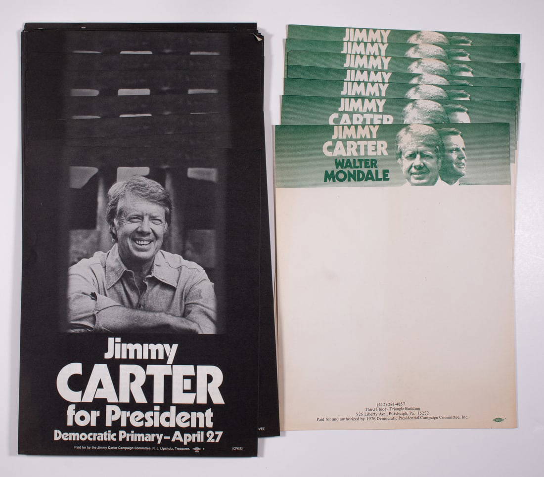 Jimmy Carter Campaign Posters And Tshirt Auction