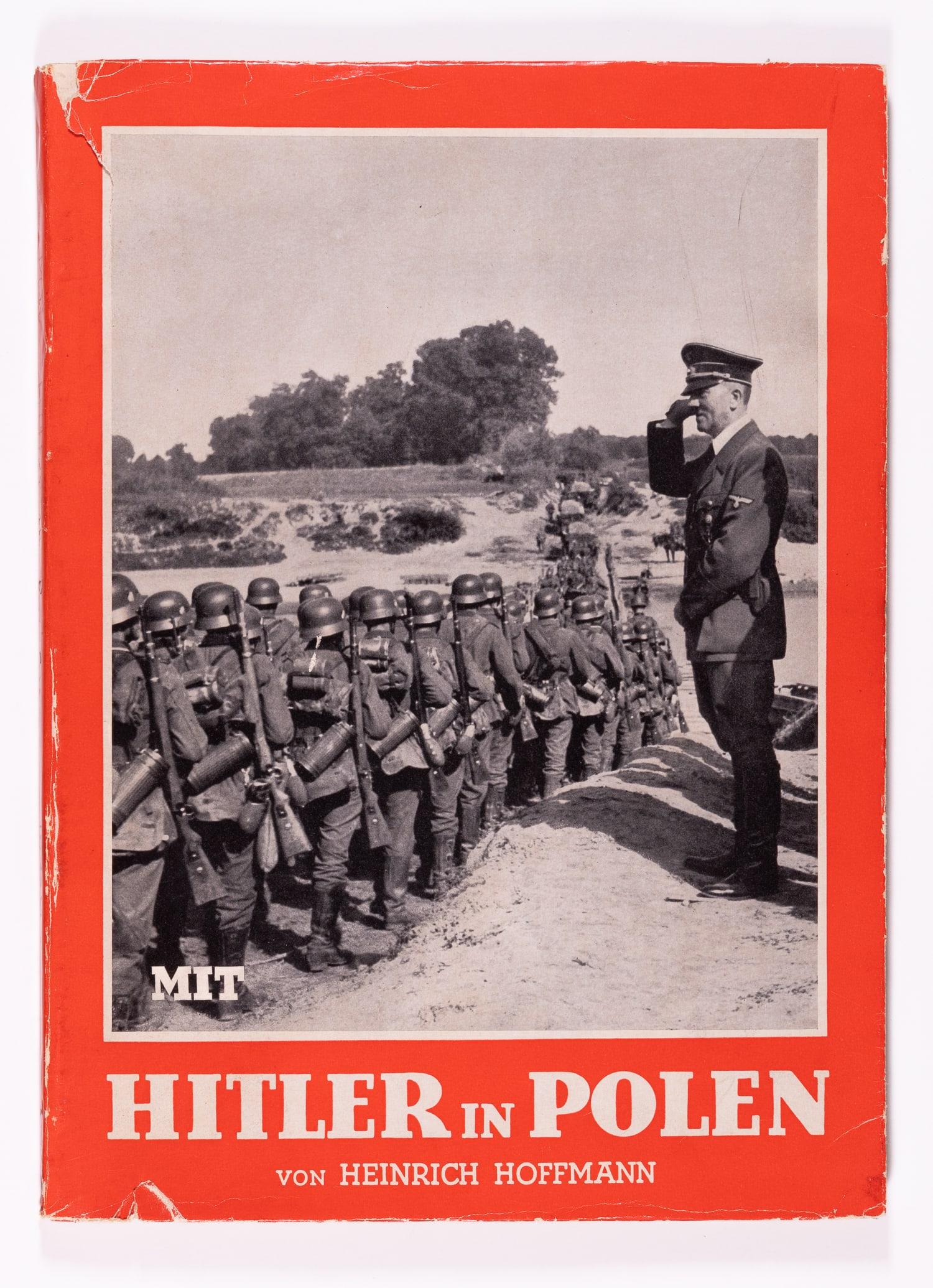 HITLER IN POLAND: 'With Hitler in Poland' WWII German photo book by Heinrich Hoffman. Original dust jacket, minor chips, 92 pages, 10.5 x 7.5 inches.