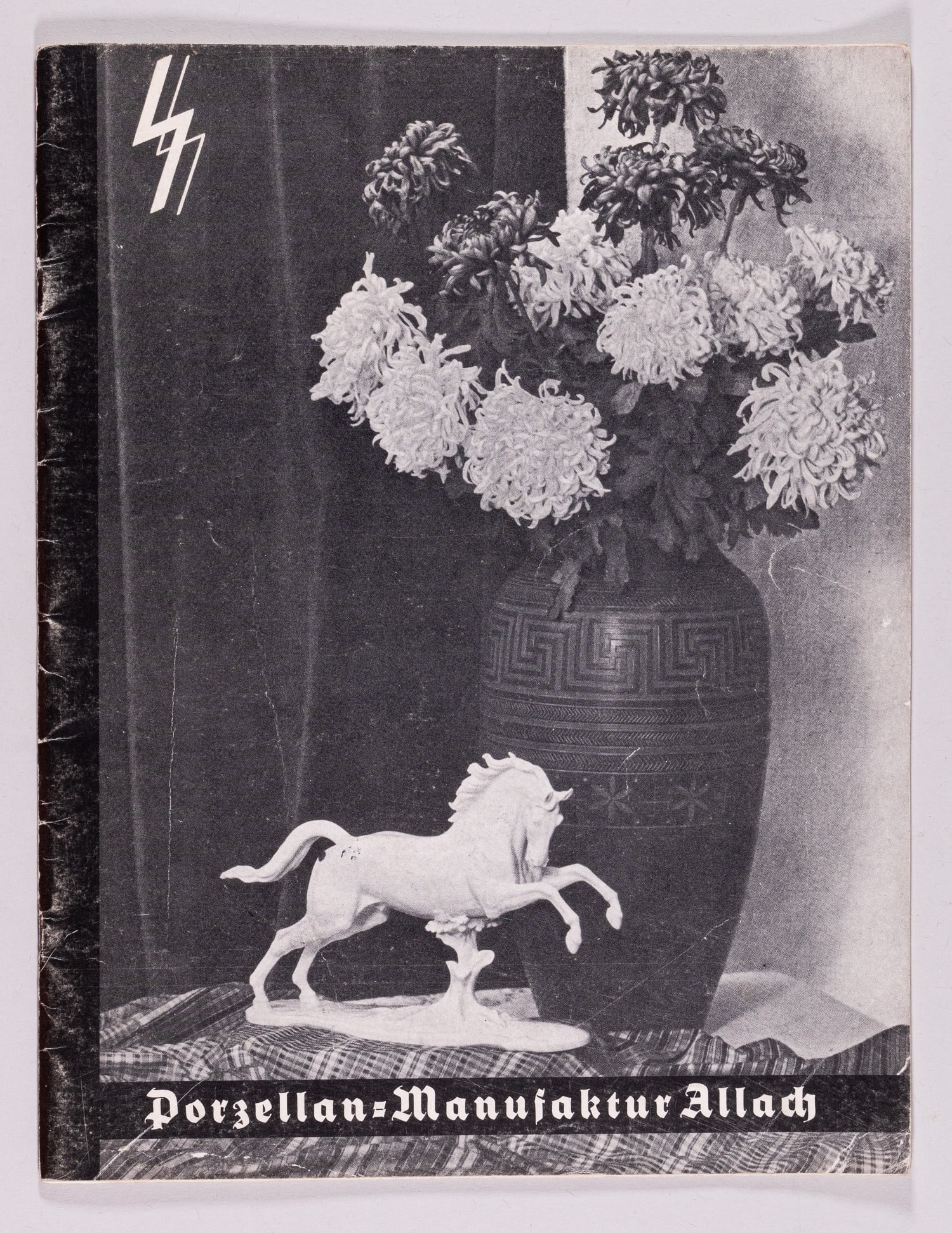 ALLACH CATALOG: Allach product catalog, reprint of the original, black-and-white images of the pieces manufactured by Allach, including a Adolf Hitler bust, Third Reich soldiers, and ornate animal statuettes, various