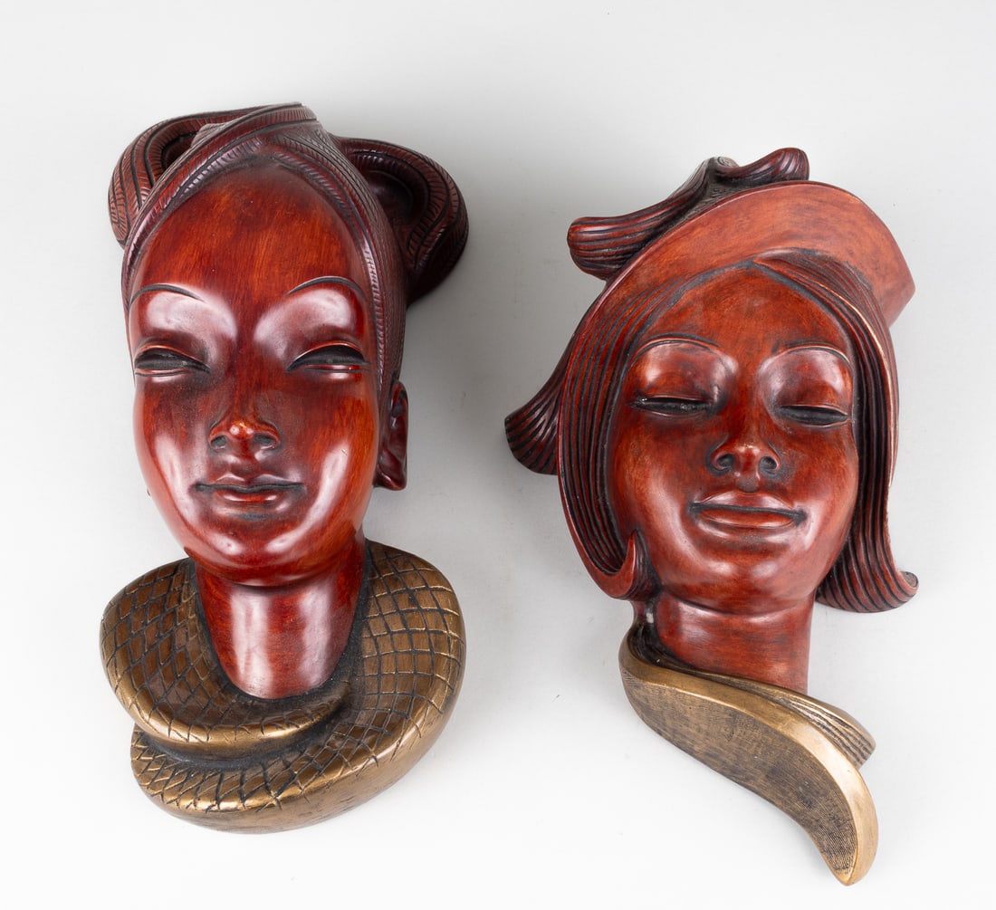 2 GERMAN ACHATIT WALL MASKS (1 of 1)