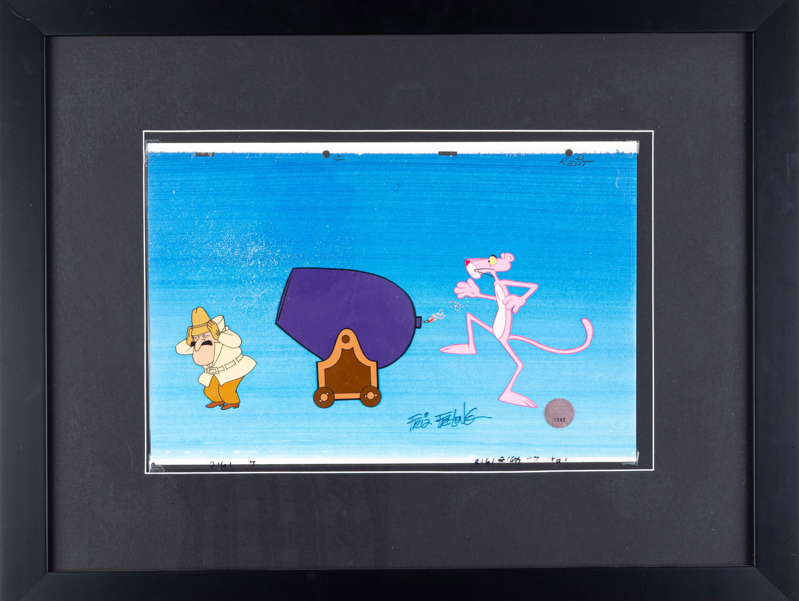 FRIZ FRELENG SIGNED PINK PANTHER MOVIE CEL (1 of 2)