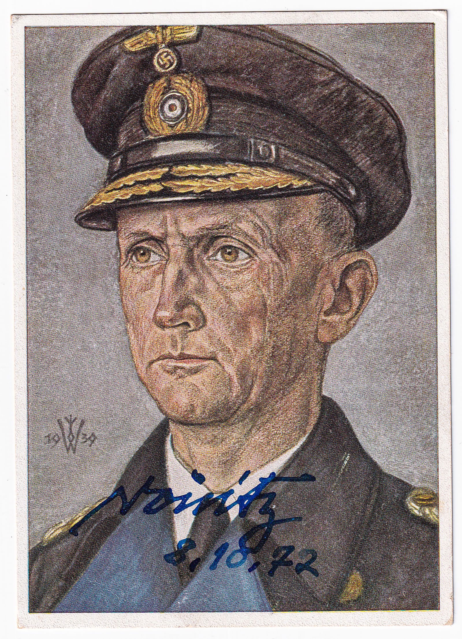 KARL DONITZ: (1891-1980) German Grand Admiral and Supreme Commander of the German Navy, he briefly succeeded Hitler as Reichs President and Supreme Commander of the Wehrmacht until May 23, when the government was