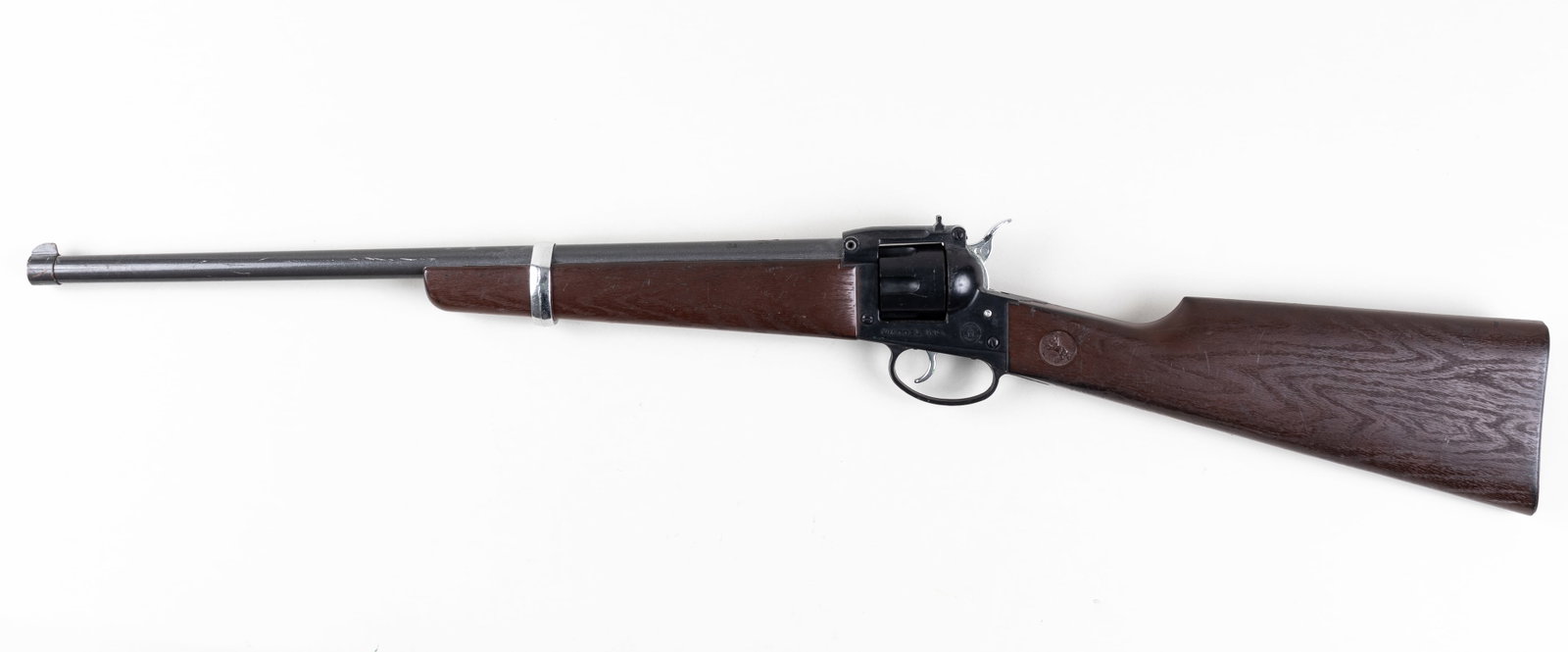 MATTEL COLT SIX-SHOOTER RIFLE CAP GUN: Colt Six-Shooter 'Shootin' Shells' cap gun by Mattel, 31.25 inches long. In operational order, including 5 toy bullets.