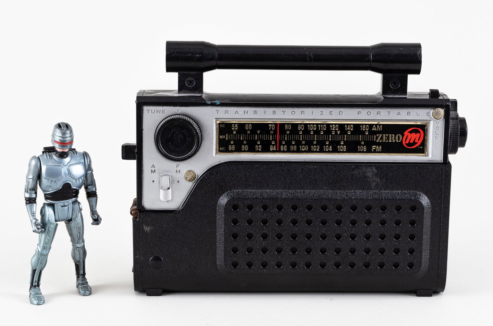 1964 MATTEL AGENT ZERO RADIO RIFLE: The Mattel 'Agent Zero Radio Rifle,' produced in 1964 during the American spy craze. Pressing the switch on the top right of the radio unfolds to reveal it's a toy gun, all parts functional. In radio 