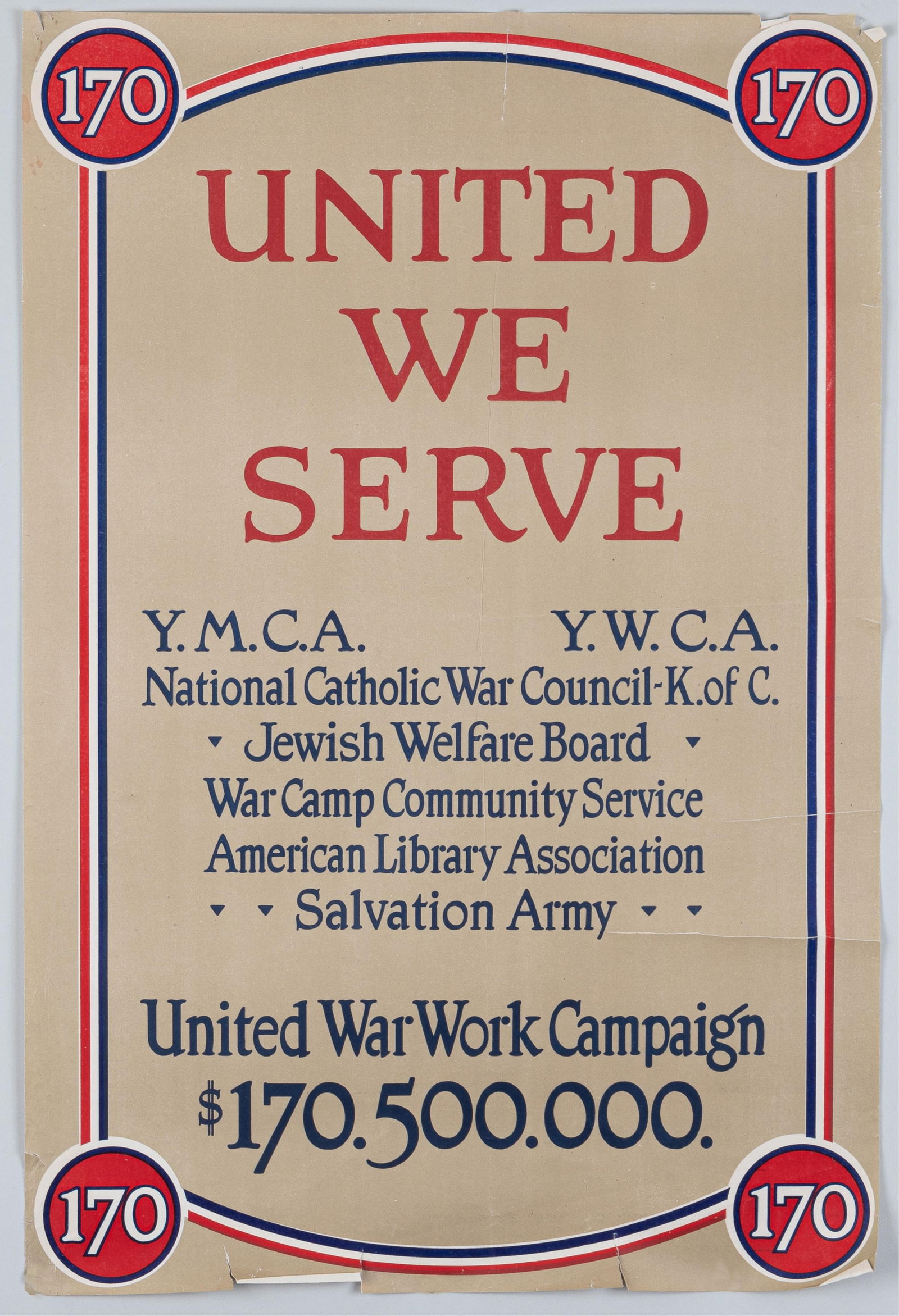 14 WWI VICTORY LIBERTY LOAN POSTERS: Lot of fourteen (14) World War I Victory Liberty Loan and United War Work Campaign posters. 1. American WWI War Savings Stamps poster 'June 28th is National War Savings Day.' Government Printing offic