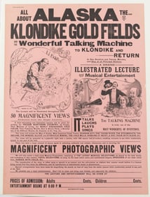 ALASKA KLONDIKE GOLD FIELDS GOLD RUSH POSTER