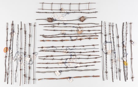 34 STRANDS OF VINTAGE BARBED WIRE