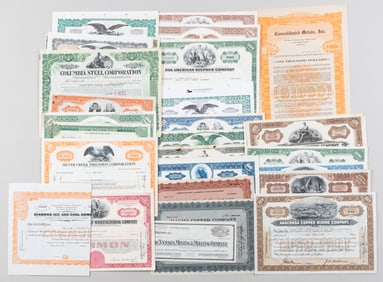 40 MINING STOCK CERTIFICATES