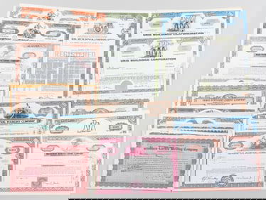 40 MANUFACTURING STOCK CERTIFICATES