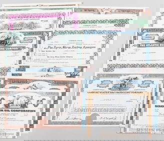 24 OIL AND GAS STOCK CERTIFICATES