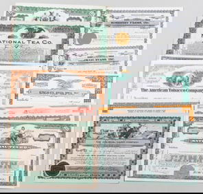 30 FARMING AND TOBACCO STOCK CERTIFICATES