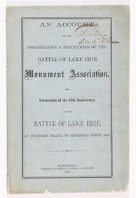 BATTLE OF LAKE ERIE 45TH ANNIVERSARY BOOK 1858