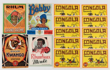 65 BLACK AMERICANA LIQUOR LABELS