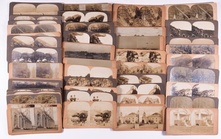 (49) 1800s STEREO CARD PICTURES