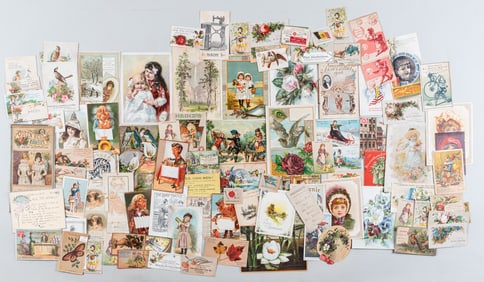 100 VICTORIAN ERA AMERICAN POSTCARDS