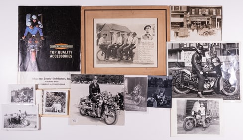 15 B/W MOTORCYCLE PHOTOGRAPHS