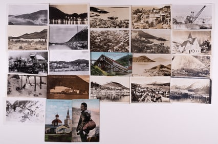 23 EARLY 1900S ALASKA POSTCARDS