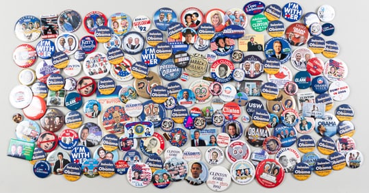 160+ PRESIDENTIAL CAMPAIGN BUTTONS