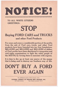 ANTI-FORD MOTORS HANDBILL