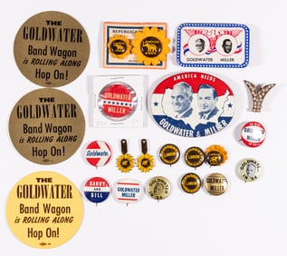 LANDON KNOX AND GOLDWATER MILLER CAMPAIGN BUTTONS