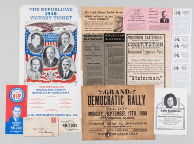 PRESIDENTIAL CAMPAIGN EPHEMERA AND POSTERS