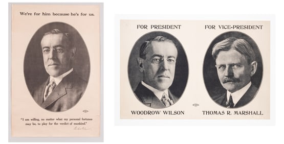 WILSON AND MARSHAL CAMPAIGN POSTERS